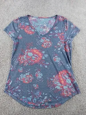 Mudd Teens Short Sleeve Shirt Size L Multicolor Floral Cotton Blend • $2.74