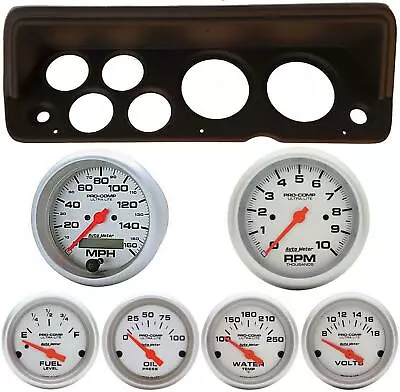 70-76 Mopar A Body Black Dash Carrier W/ Auto Meter Ultra Lite Electric Gauges • $1189.95