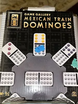 Mexican Dominos Train Set Game Double 12 Suits 91 Color Tiles With Aluminum Case • $24.99