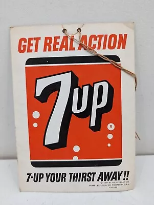 Vintage 1964 7UP Double Sided Cardboard Fan Pull Store Advertising Ceiling Sign  • $42.95