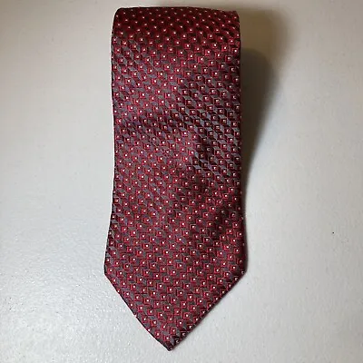 Canali Woven Red Silk Tie • $38
