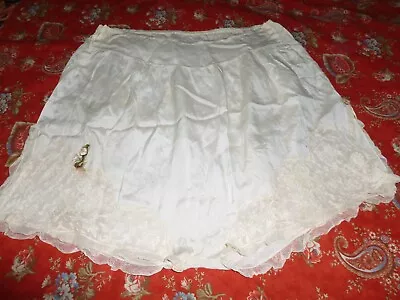 Antique Silk Lace Tap Pants Embroidered Net Lace Panties Shorts Vtg 1920-1930s • $58