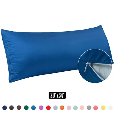 Silky Satin Body Pillow Case 20 X54  Pillowcase Zipper Closure Body Pillow Cover • $11.99