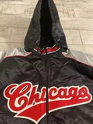 Vintage Roochi Sports Chicago Bulls Jacket Coat Hoodie LARGE (RARE) With Tags • $39.99