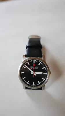 Mondaine Simply Elegant 41mm Steel Black Dial Mens Quartz Watch A638.30350.14SBB • $127.50