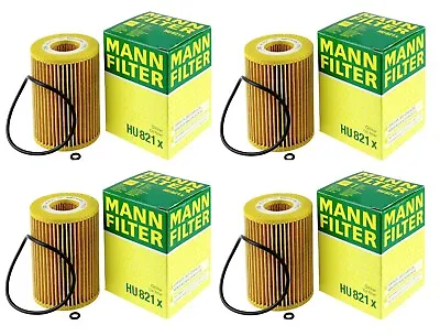Set Of 4 Engine Oil Filters Mann For Mercedes W211 W164 X164 W251 V212 S212 C207 • $26.95