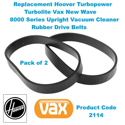 2 X Vacuum Cleaner Hoover Belts For VAX Mach Air U91-MA-B Mach XP Pet U90-MXP-P • £3.99