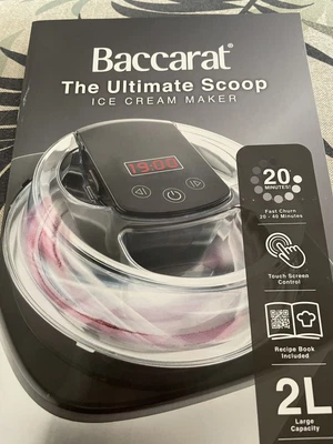 $80 • Buy Baccarat Ice Cream Maker, 2 Litre Capacity , Stainless Steel, Brand New