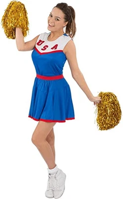 £23.99 • Buy USA Team American Cheerleader Fancy Dress Complete Costume Size L - 14 BNWT