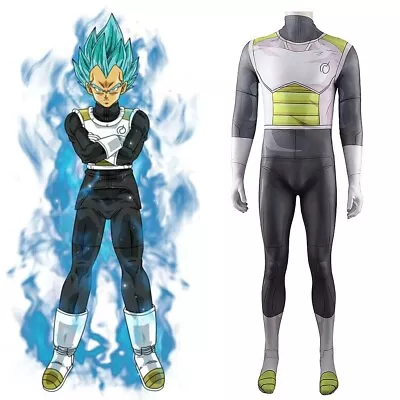 Dragon Ball Z Vegeta Costume Cosplay Bodysuit Ver 2 For Kids Adult Handmade • $68.89