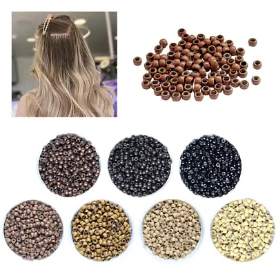 Silicone Lined Nano Rings Micro Beads Hair Extensions 50/100/200/300/400/1000 UK • £16.99