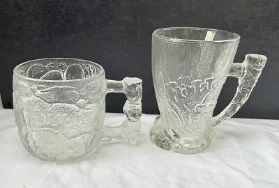 2 Vintage McDonalds Flintstones Glasses Mugs Cups Vintage 1993 • $11.99