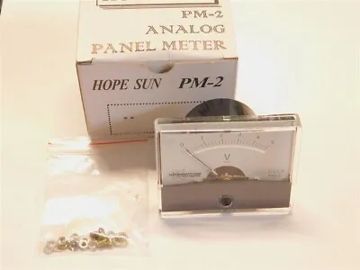 Hope Sun PM-2 Panel Meter 50uA Movement 0-5VDC Scale New In Box  • $9.99