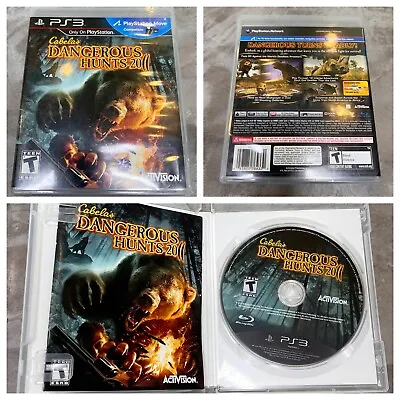 Cabelas Dangerous Hunts 2011 Sony PlayStation PS3 Complete With Manual CIB VG • $11.99