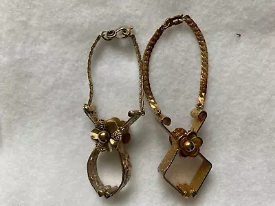 Two Vintage Gold Tone Glove Clip Holders • $10