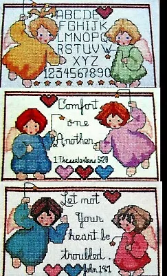 Guardian Angels Charming Cherubs Comfort One Another 3 CROSS STITCH PATTERNS • $2.99