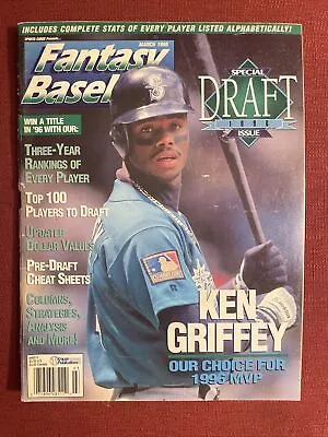 Fantasy Baseball March 1996 Ken Griffey Jr Special Draft Issue Seattle Mariners • £12.63