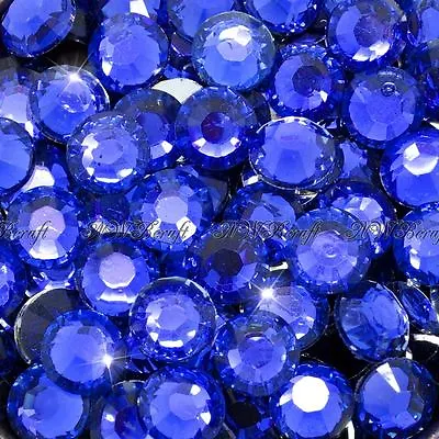 Royal Blue 1000pcs Resin Rhinestones Beads Flat Back Nail Art Craft Gems • £1.99