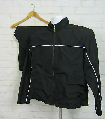 Classic Elements Mens Black Track/Wind Suit Fully Lined 2 Pc. Size Medium Small • $34.77
