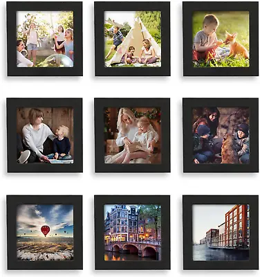 Home Margo 4X4 Frames Black Picture Frame Instagram Photo Collage Frame Set O • $140.71