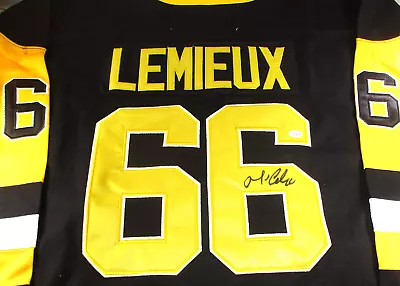 Mario Lemeiux / Autographed Pittsburgh Penguins Pro Style Hockey Jersey / COA • $409.50