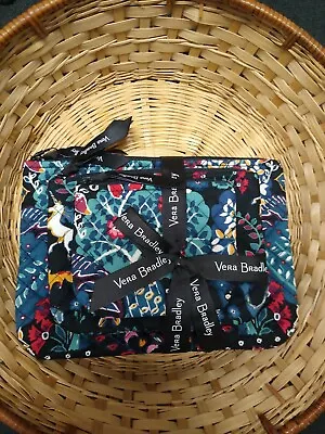 Vera Bradley Cosmetic Trio In Enchantment  • $50