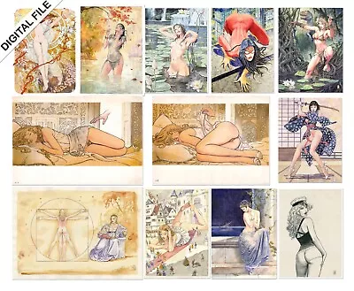 Milo Manara 12 Collection Digital Posters - High Quality Images Ready To Print • $39.50