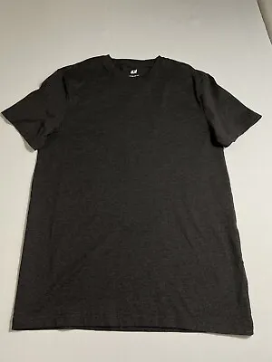 H&M Men's Activewear Regular Fit Top Short Sleeve Crew Neck Charcoal Size Small • $3