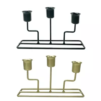 Nordic Metal Candlesticks Holder Dinner Iron Candlestick Ornaments Decor • £10.31