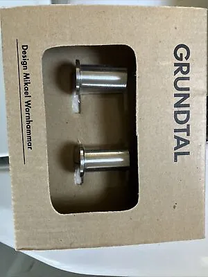 IKEA Grundtal Hanger Wall Mount Stainless Steel Knob Coat 300.612.47 NEW  • £14.25