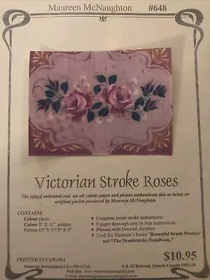 Vintage Tole Pattern Packet: Victorian Stroke Roses 648 By Maureen McNaughton • $9.50