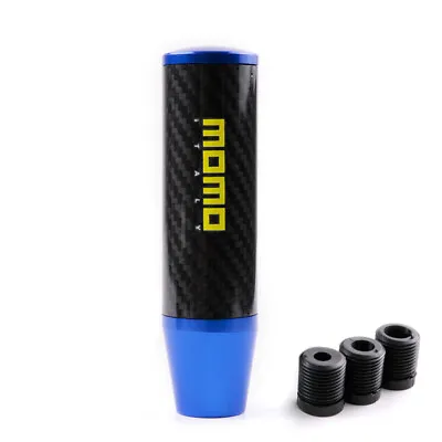 13CM Blue Universal MOMO Racing Aluminum Carbon Fiber Gear Shift Knob Shifter • $16.99