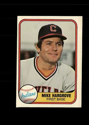 Mike Hargrove 1981 Fleer Baseball Card #387 Cleveland Indians + Fast Free Ship • $2.55
