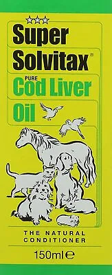 150ml SUPER SOLVITAX PURE COD LIVER OIL- PoniesDogs CatsSml Animals & Birds • £8.29