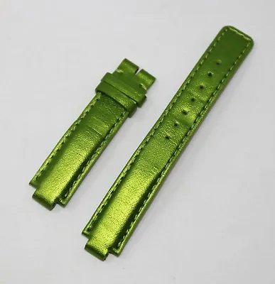 $99.99 • Buy Genuine Clerc 16mm Leather Watch Strap Band NO BUCKLE Fit 806 BRIGHT GREEN NEW