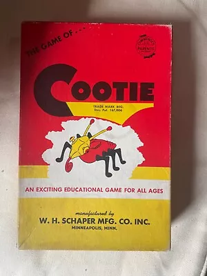 Vintage 1949  The Game Of COOTIE  Original Box Variation ~COMPLETE • $19.50