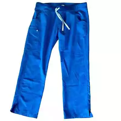 EUC Figs Capri Blue Kade Cargo Scrub Pants Size Women’s XL • $30