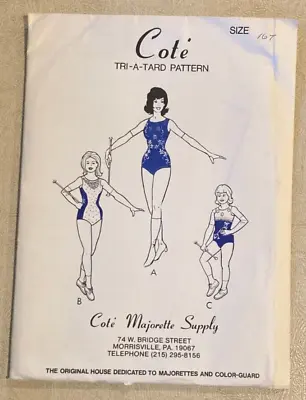 Vintage Cote Tri-A-Tard Cote Majorette Supply Sewing Pattern Uncut 16T Leotard • £14.46