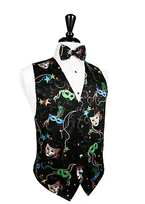 Mardi Gras MasksStars And Beads Tuxedo Vest And Matching Pre-Tied Bow Tie • $148.50