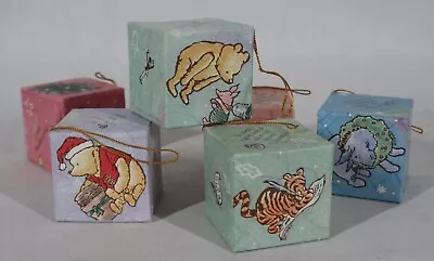 Rare! Michel & Co. Classic Pooh Set Of 6 Hanging Block Ornament Set New In Box • $29.99