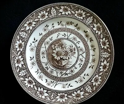 Sampson Hancock Palmyra Brown 10¼ Inch Dinner Plate X1 C1883 ( 2 Avail) • £24.99