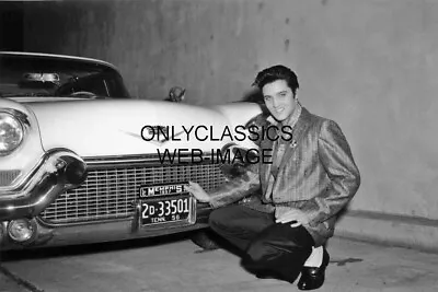 Elvis Presley & New 1957 Cadillac Auto Tennesee License Plate 12x18 Photo Poster • $16.96