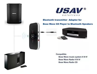 Bluetooth Transmitter  Adapter For Bose Wave CD Player To Bluetooth Speakers • $23.88