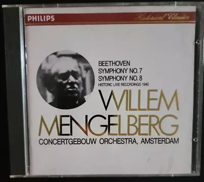 Beethoven: Symphony No 7 & 8 / Mengelberg Concertgebouw (CD Philips) • $14.99