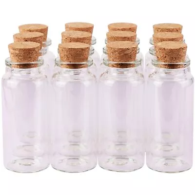 30ml Cork Stoppers Glass Bottles Small Jars For Candy Wishing Bottle Wedding... • $18.76