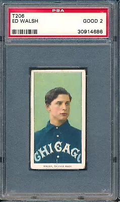 T206 Piedmont 150: ED WALSH Chicago White Sox HOF  Bold & Centered! ~ PSA 2 • $827.50