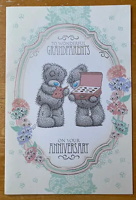 'Wonderful Grandparents' Large Me To You Anniversary Card - Tatty Bear - 9  X 6  • £2.50