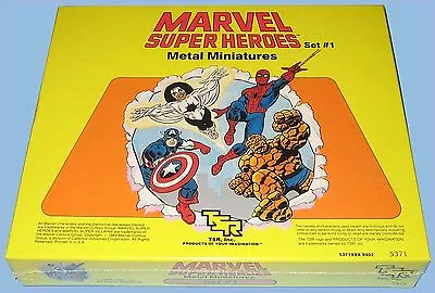 Marvel Figures Metal Miniatures - Tsr - Set #1 - 1984 - Mint In A Sealed Box • $74.99