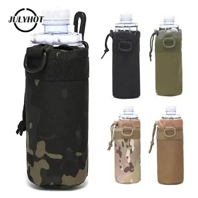 Tactical Molle Water Bottle Bag Military Outdoor Hiking Belt Holder Kettle Pouch • $9.90