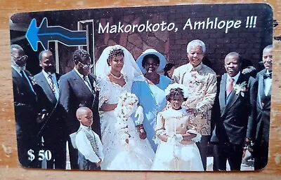 Zimbabwe. Nelson Mandela At President Mugabe & 1st Lady Mrs G Mugabe Wedding. • £1.40